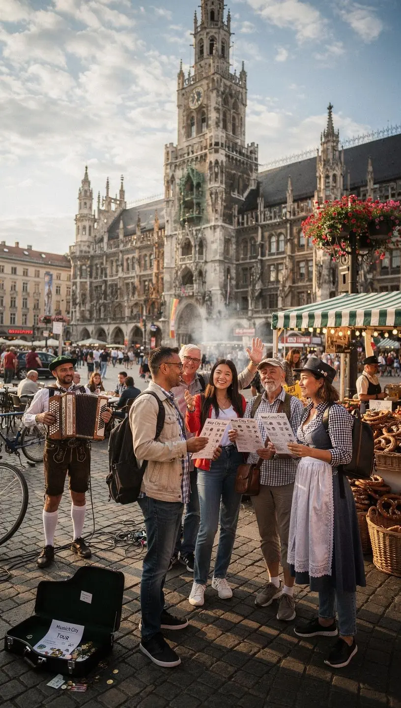 Eine gedruckte Routenkarte mit hervorgehobenen Stopps und Sehenswürdigkeiten in der romantischen Straße.
